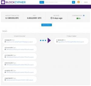 Bitcoin Transaction with Multiple Inputs