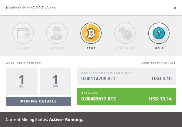 NiceHash 2.0 Operation